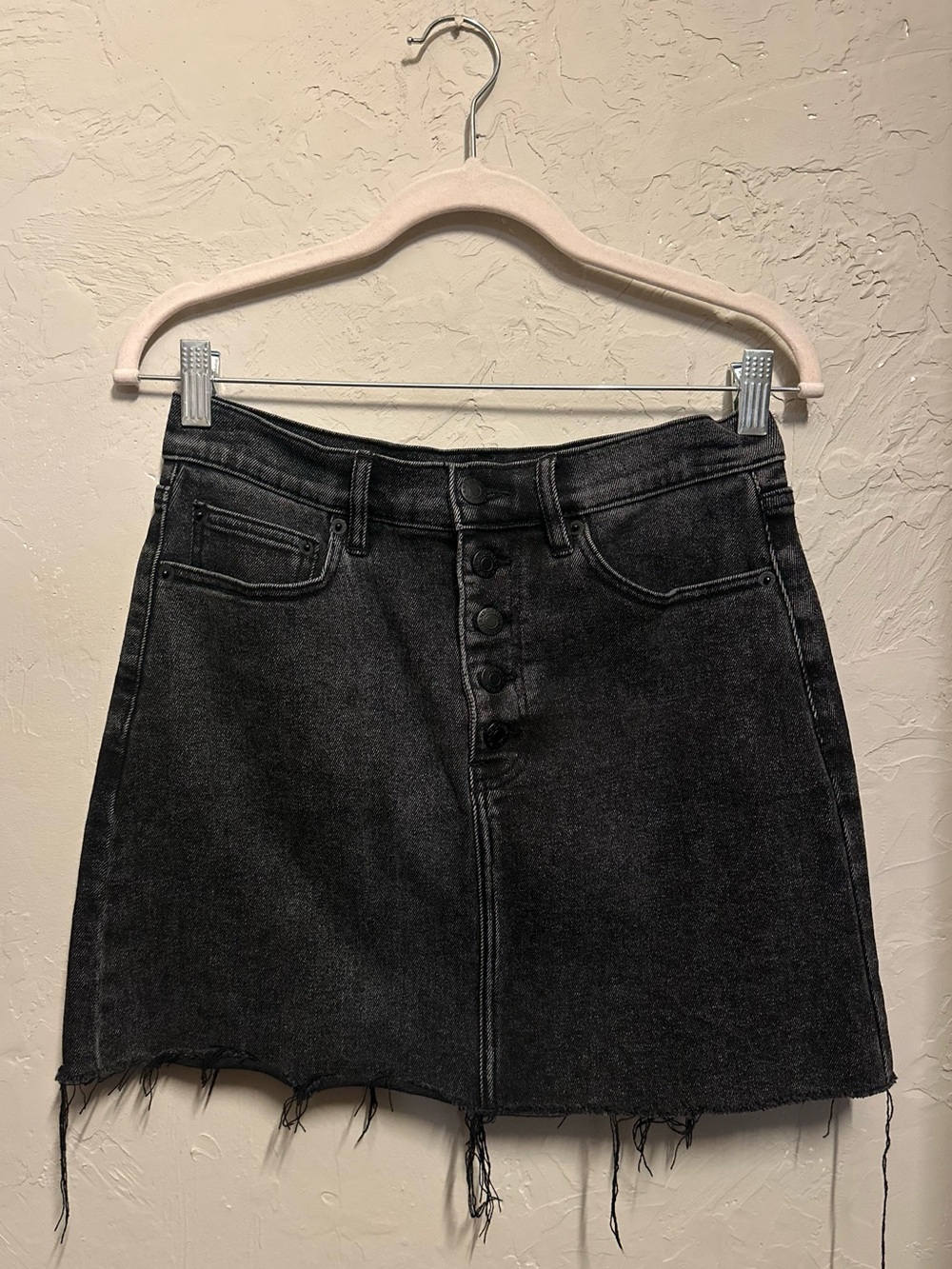 Calvin Klein Black Midrise Denim Skirt - 27